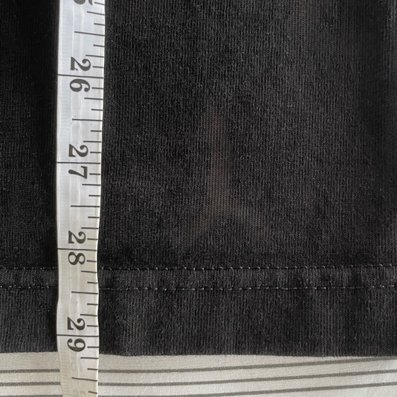 MEN'S  TEE LONG SLEEVE BLACK COTTON SIZE L - Picture 5 of 7